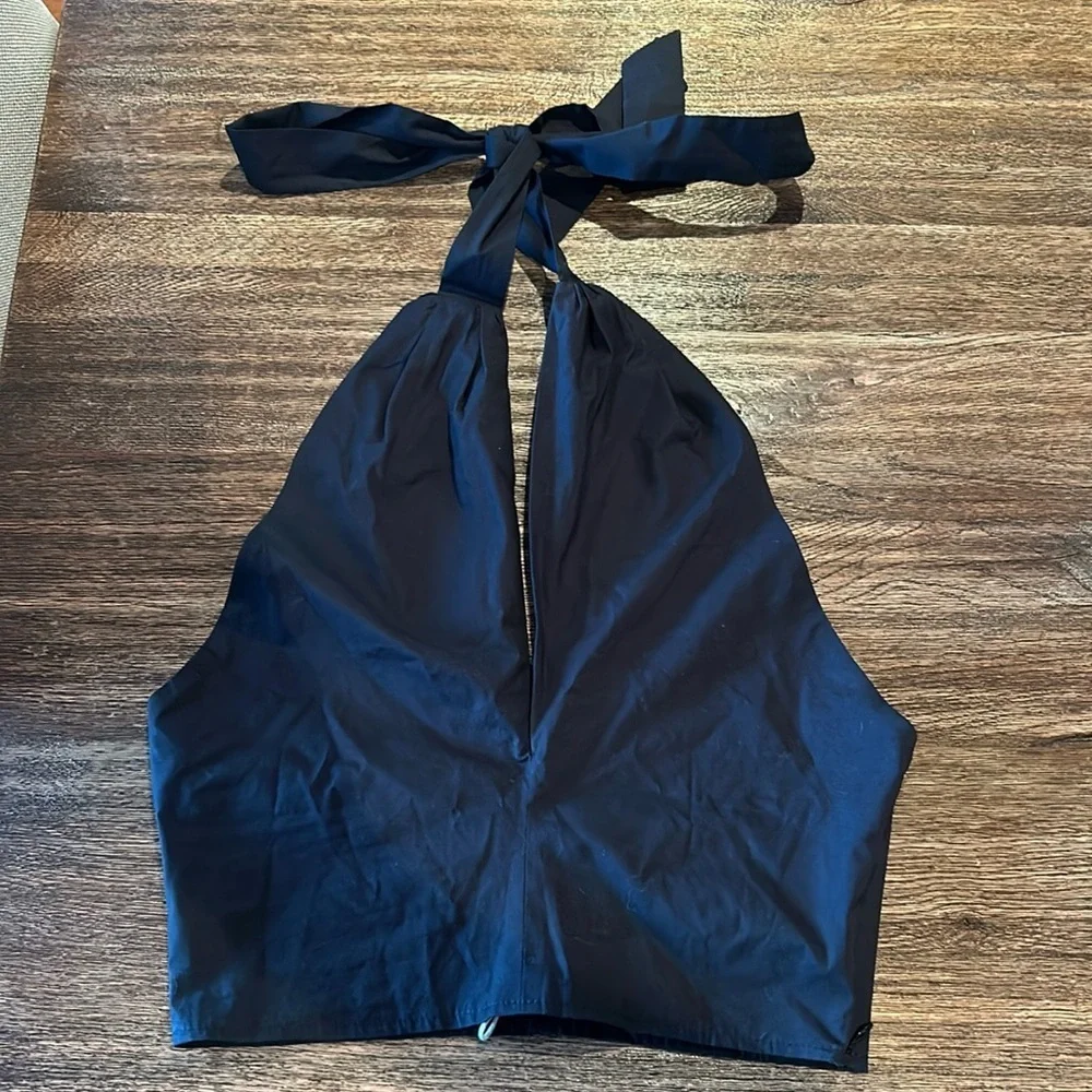 SSENSE NEW  STAUD “Kai” black halter top 2 - Picture 7 of 16